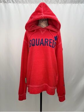 DSQUARED2 Red Hoodie with Navy Logo